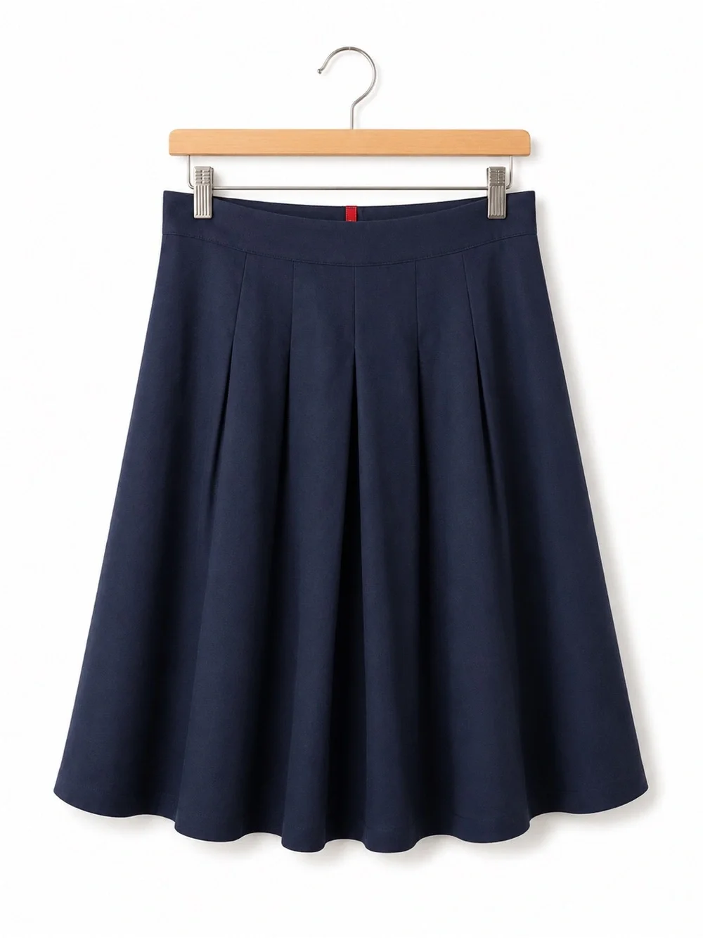Boden Navy Blue Pleated A-Line Full Midi Skirt Classic Preppy Size 4 Office